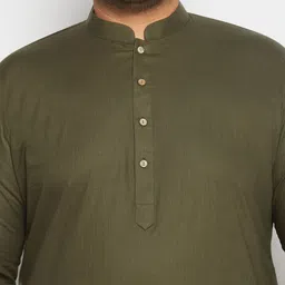 VASTRAMAY Mandarin Collar Kurta With Pyjamas image 2