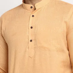 Armaan Ethnic Men Beige Kurta with Pyjamas image 3