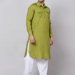 Sultan The King Of Kurta Shirt Collar Straight Kurta with Pyjamas image 4