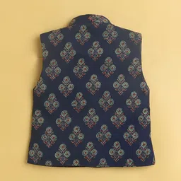 Jeetethnics Boys Floral Printed Straight Kurta With Pyjama & Waistcoat image 4