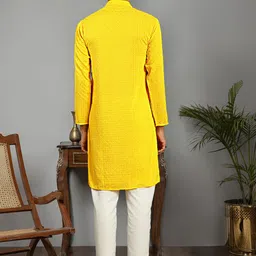 Anouk Floral Embroidered Pure Cotton Kurta With Pyjamas image 5