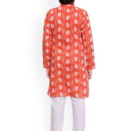 Jeetethnics Boys Orange Printed Regular Kurta with Pyjamas image 2