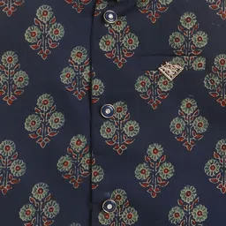 Jeetethnics Boys Floral Printed Straight Kurta With Pyjama & Waistcoat image 2