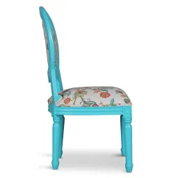 globally indian Aroma Accent Chair in Sky Blue Colour image 4