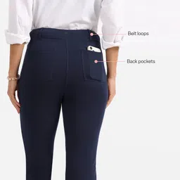 blissclub Women's Tailored Fit Mid Rise Pants image 4