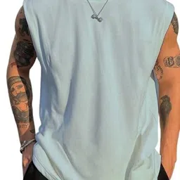 o3e || Men's Tank Tops Sleeveless Round Neck Polycotton Vest for Gym, Running and Outdoor || image 1