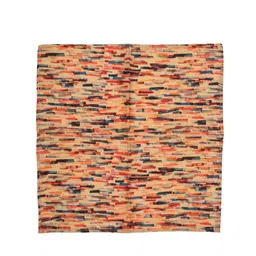 The Tie Hub Men Orange & Black Printed Cotton Pocket Squares image 2