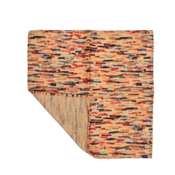 The Tie Hub Men Orange & Black Printed Cotton Pocket Squares image 4
