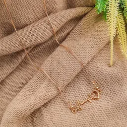 brado jewellery Rose Gold Plated American Diamond Heart Beat Necklace Chain for Women and Girl image 4