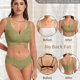 brachy Women Full Coverage Front Clouser Non-Wired Maternity Breastfeeding Nursing Bra image 3