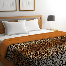 Dhrohar Brown & Black Microfiber Mild Winter 500 GSM Double Bed Quilt-picture-10