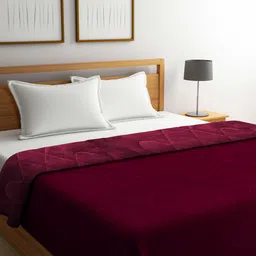 KLOTTHE Maroon Heavy Winter 800 GSM Double Bed Quilt-image-49