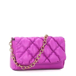Diva Dale PU Textured Structured Sling Bag With Quilted image 4
