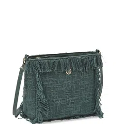Label Ritu Kumar Textured Structured Sling Bag image 3