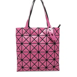 BAOMI Grey Geometric Textured PU Shopper Tote Bag image 3