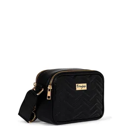 Berrylush Black Textured Structured Sling Bag image 3
