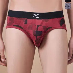 Masch Sports Pack Of 3 Printed Antimicrobial Basic Briefs BRF-3-PRT-EI-RED-ET-BLK-GRY-picture-19