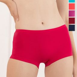Lux Cozi Pack Of 6 Cotton Mid-Rise Boy Shorts Briefs COZIHER_501_PTY_6PC-picture-19