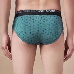 Masch Sports Pack Of 3 Printed Antimicrobial Basic Briefs BRF-3-PRT-EI-RED-BLU-ET-GRN image 5