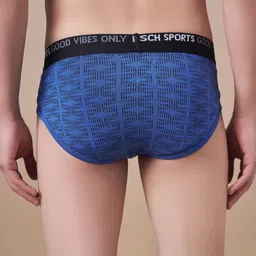 Masch Sports Pack Of 3 Printed Anti Microbial Basic Briefs BRF-3-PRT-EI-GRN-ET-GRY-BLU image 4