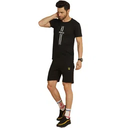 mack jonney Printed Round Neck Cotton Half sleeves Co-ord set Tracksuit For Men-P-MACK52726 image 3