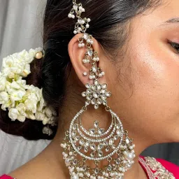 ISHKAARA Kundan Chandbali Pearl Drop Earrings-picture-11