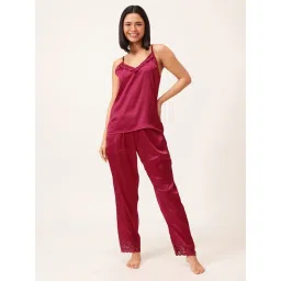 Clovia Chic Basic Short Robe, Cami Top With Matching Pyjama and Shorts (Set of 4) image 3
