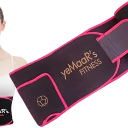 yeMaaR’s Sweat Slim Belt, Adjustble Sweat Slim Belt Waist Trainer for Abs Exercise,Back Support,Body Shape,Sweat Wrap,Sweat Enhancer,Exercise Workout Fitness Support with mobile pocket for Men & Women image 1