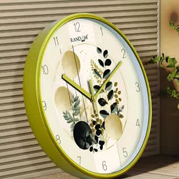 RANDOM Green & White Printed Contemporary Wall Clock-picture-40