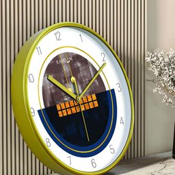 RANDOM Green & White Printed Round Shaped Contemporary Analogue Wall Clock-picture-8