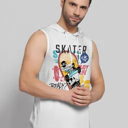 Juxar Skater Printed Cotton Hooded Gym Vests HODSDO-04-WHT-XS-picture-21