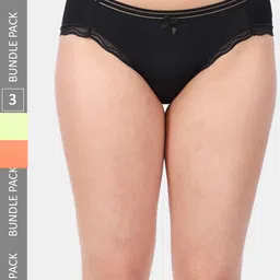 Amour Secret Women Pack Of 3 Mid Rise Anti-Bacterial Bikini Briefs-image-42