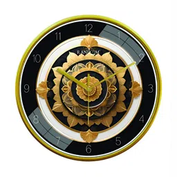 RANDOM Green & White Printed Contemporary Wall Clock image 3