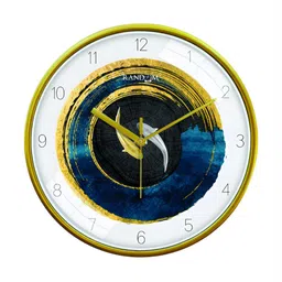 RANDOM Green & White Printed Contemporary Wall Clock image 3