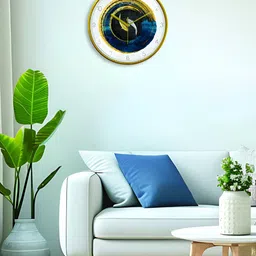 RANDOM Green & White Printed Contemporary Wall Clock image 5