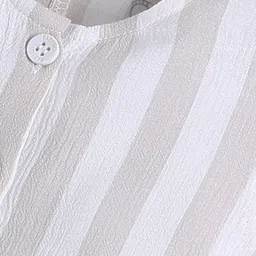 BABY GO Infant Girls Striped Pure Cotton Romper image 3