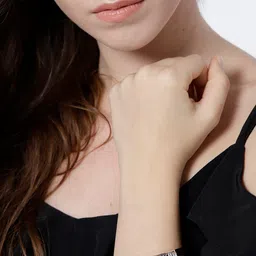 Designs By Jewels Galaxy Women Rose Gold & White Brass American Diamond Rose Gold-Plated Bangle-Style Bracelet image 5