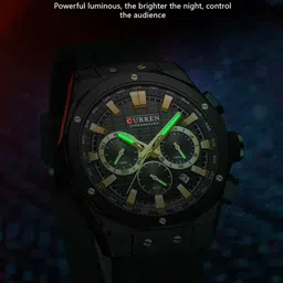 Curren Men Round Embellished Dial & Wrap Around Straps Analogue Watch CR-8464-Grey image 2