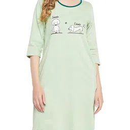 clovia Women Cotton Short Length Nightdress image 1