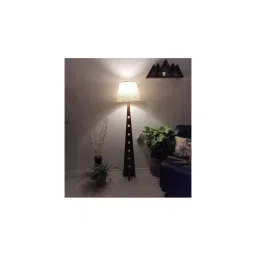 symplify Bevel Beige Jute Floor Lamp with Beige Jute Base image 2