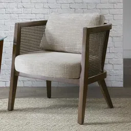 APRODZ Theodore Armchair in Cane Work (Teak Wood, Walnut) image 1