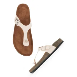 MOZAFIA Cream Women Casual Sandals image 4