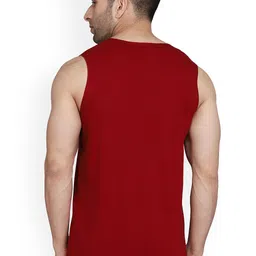 SLOWLORIS Pack Of 2 Printed Gym Innerwear Vests SL26 COMBO (LOUD LGTGREEN) (ADV MAROON) image 5