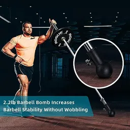 Landmine Attachment for Barbell, 2.2lb Barbell Bomb Landmine Attachments Fit 2” Olympic Bars, Landmine Base for Home Gym Exercise Presses Rows Rotation and More, Portable image 3