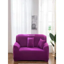 House of Quirk Double Seater Sofa Cover For Couch Flexible 140 Gsm Sofa Slipcover - Grey image 1