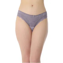 Amante Solid Low Rise Three-Fourth Coverage Elegance Brazillian Panty- Lavender-picture-17