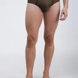 AMUL COMFY Pure Cotton Anti Microbial Mid Waist Basic Briefs-AC-CBRIOE-SGY-XS-1PC image 1