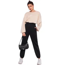 iknaa Active Women’s Joggers – Soft & Flexible Cotton Sweatpants for Running & Exercise image 1