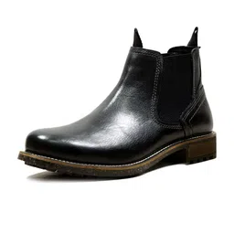 HX London Men Leather Mid-Top Chelsea Boots-image-45