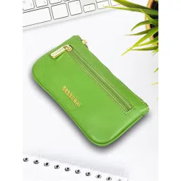 Sassora Genuine Leather Green Unisex Key Pouch (S)-image-19